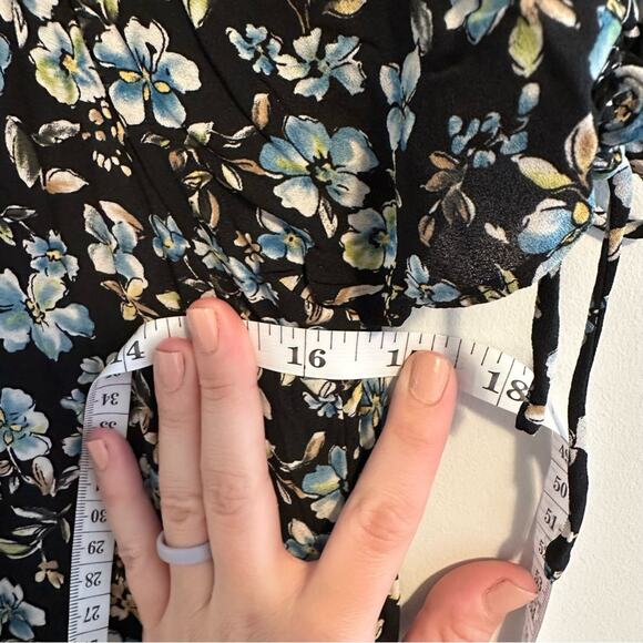 Anthropologie Current Air Blue Floral Mini Dress Small - Picture 9 of 15